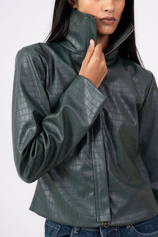 Crocodile Leather Jacket