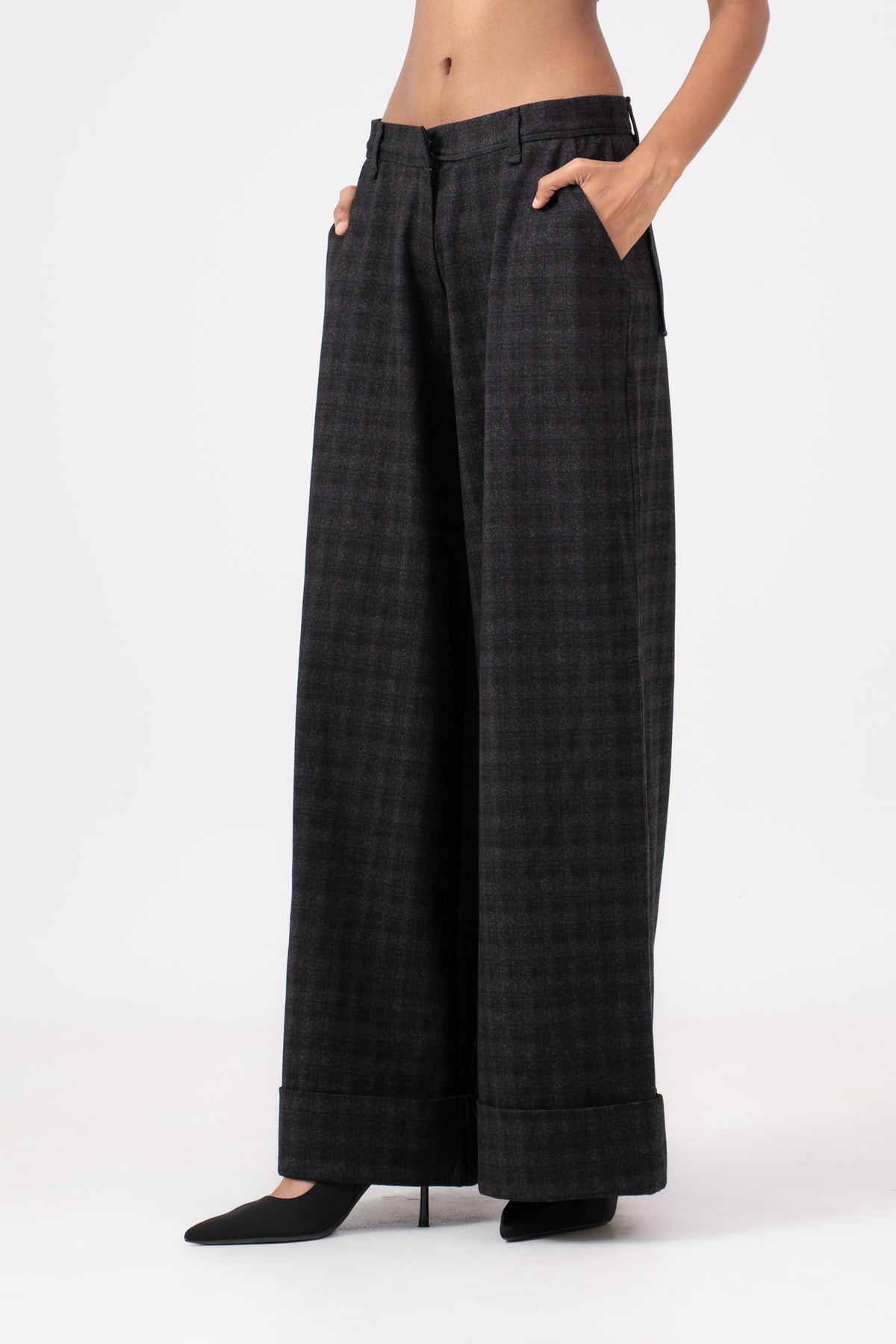 Checkered Wool Pants