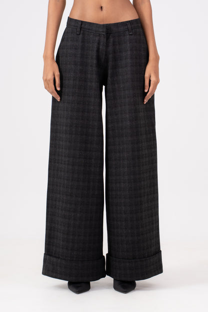 Checkered Wool Pants