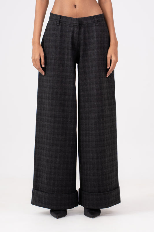 Checkered Wool Pants