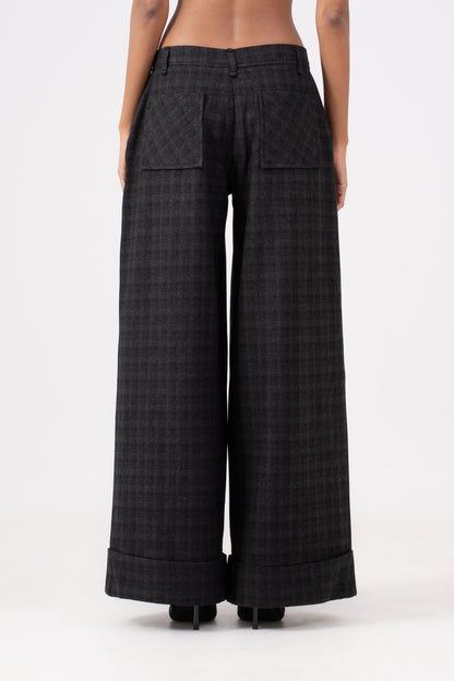 Checkered Wool Pants