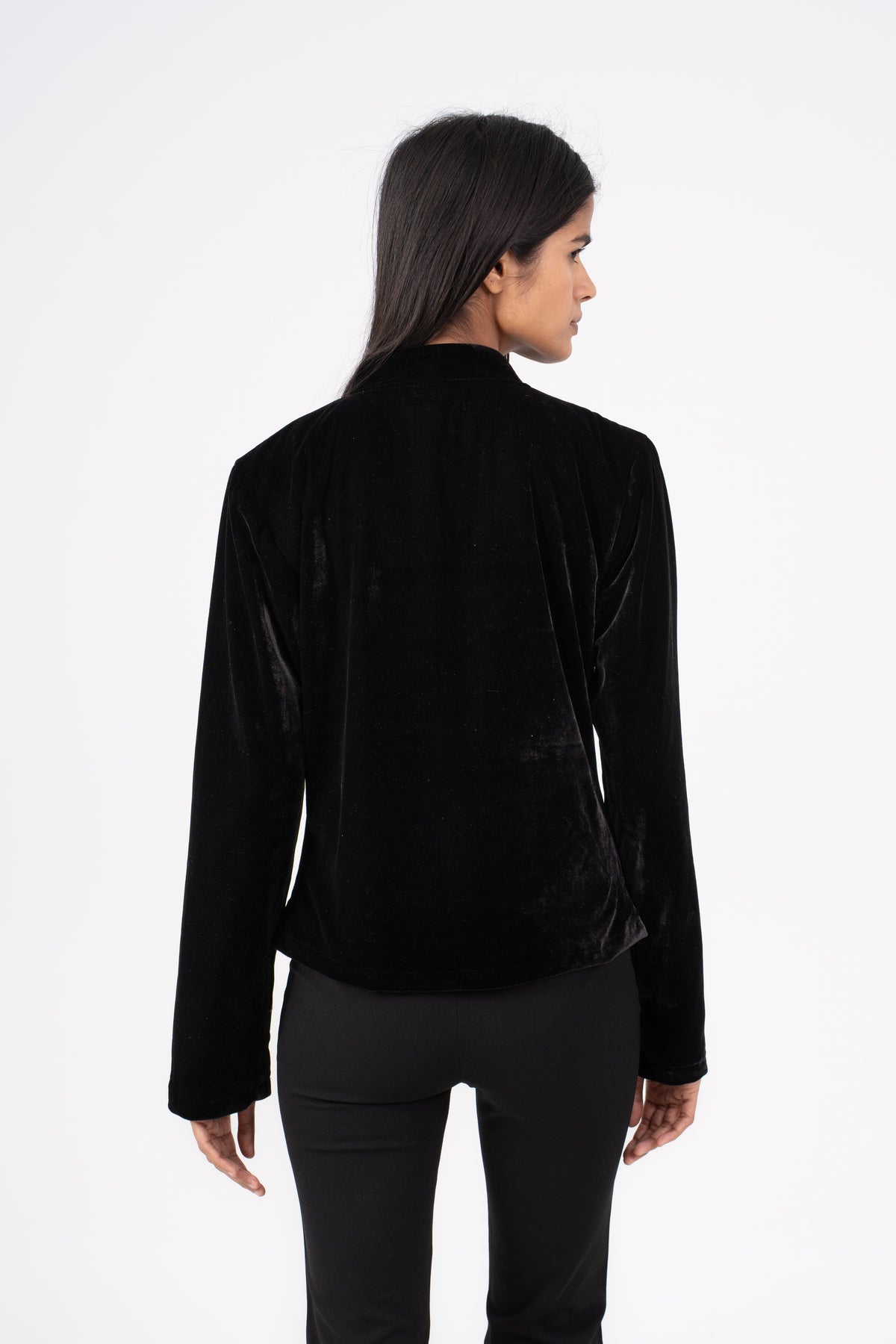 Velvet Jacket with Buttons