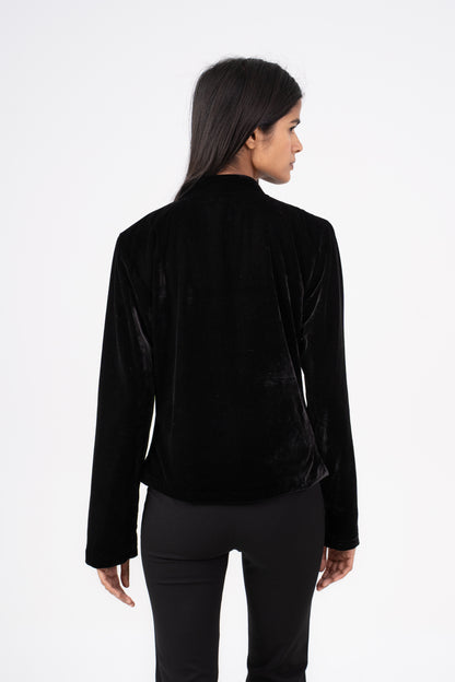 Velvet Jacket with Buttons