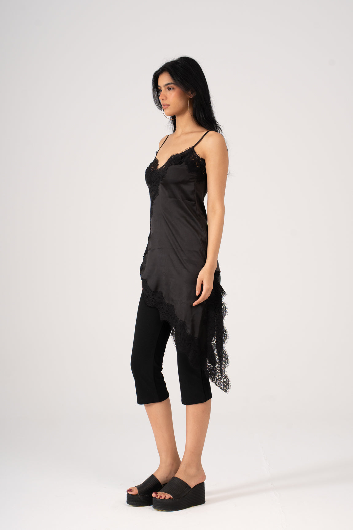 Asymmetrical Satin Top