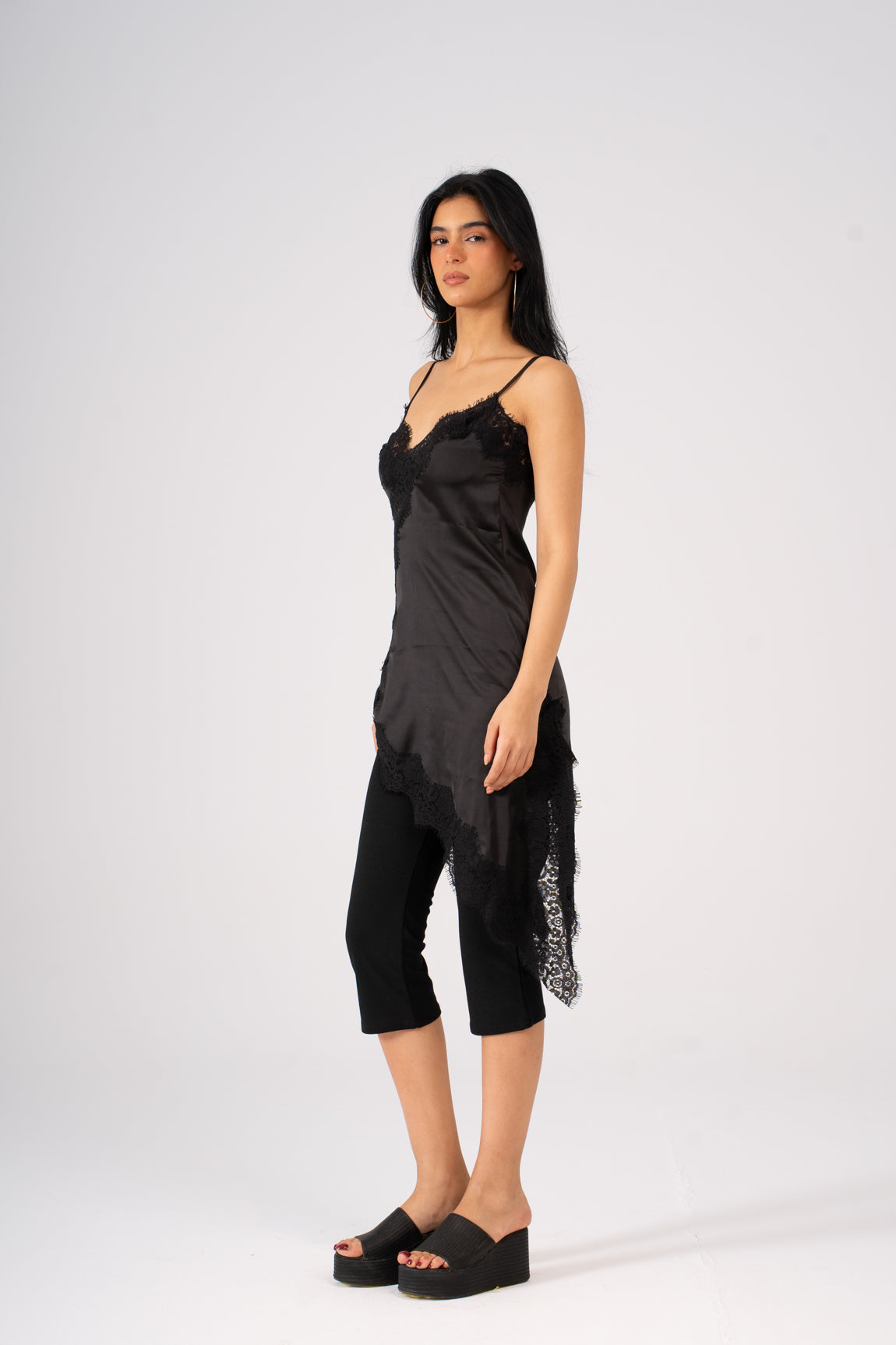 Asymmetrical Satin Top