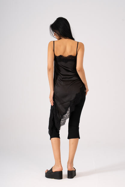 Asymmetrical Satin Top