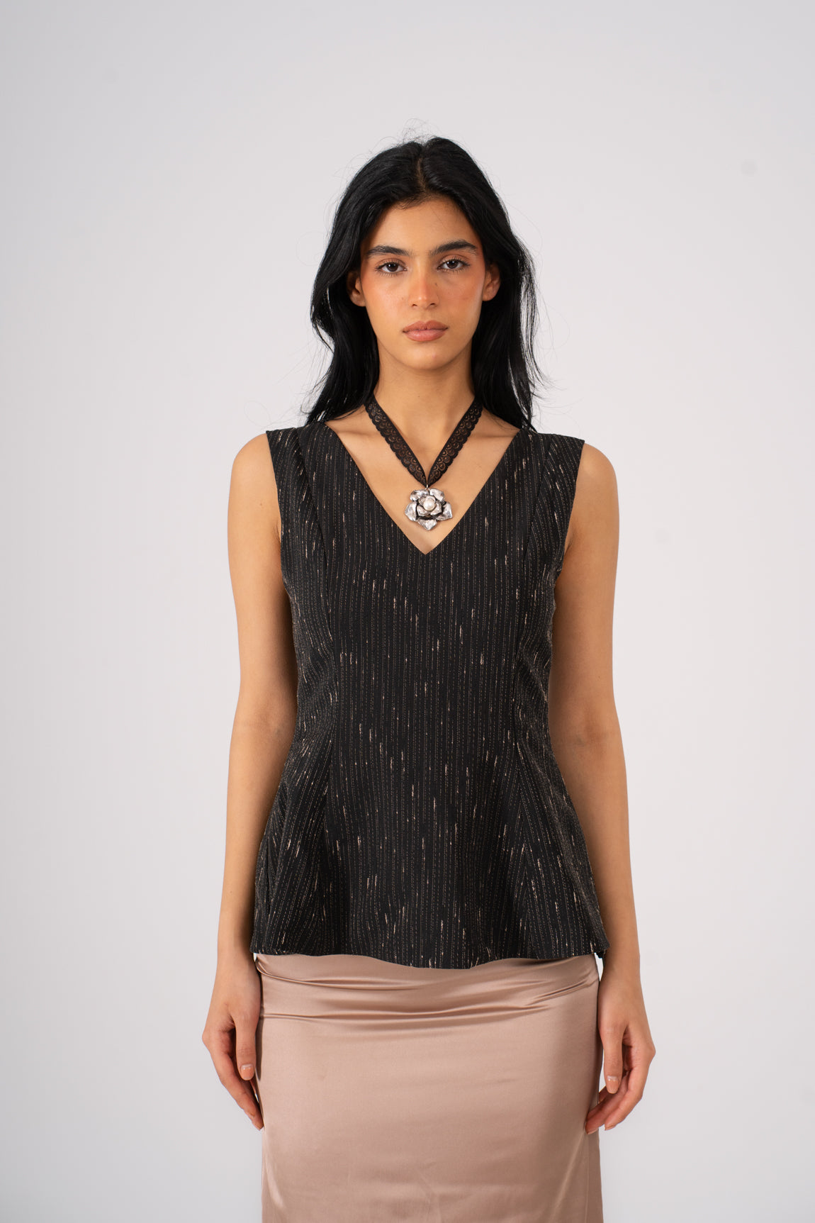 Corset Fitted Top Black