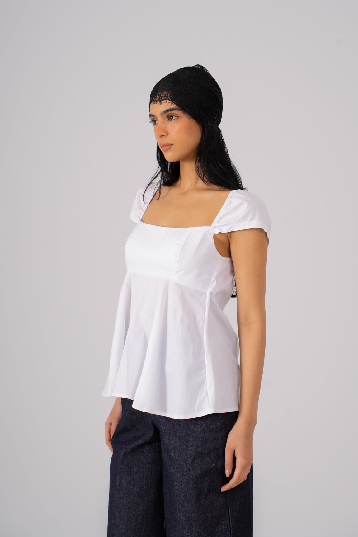 Poplin Flared Top
