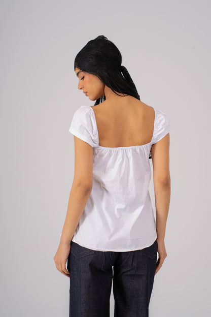 Poplin Flared Top
