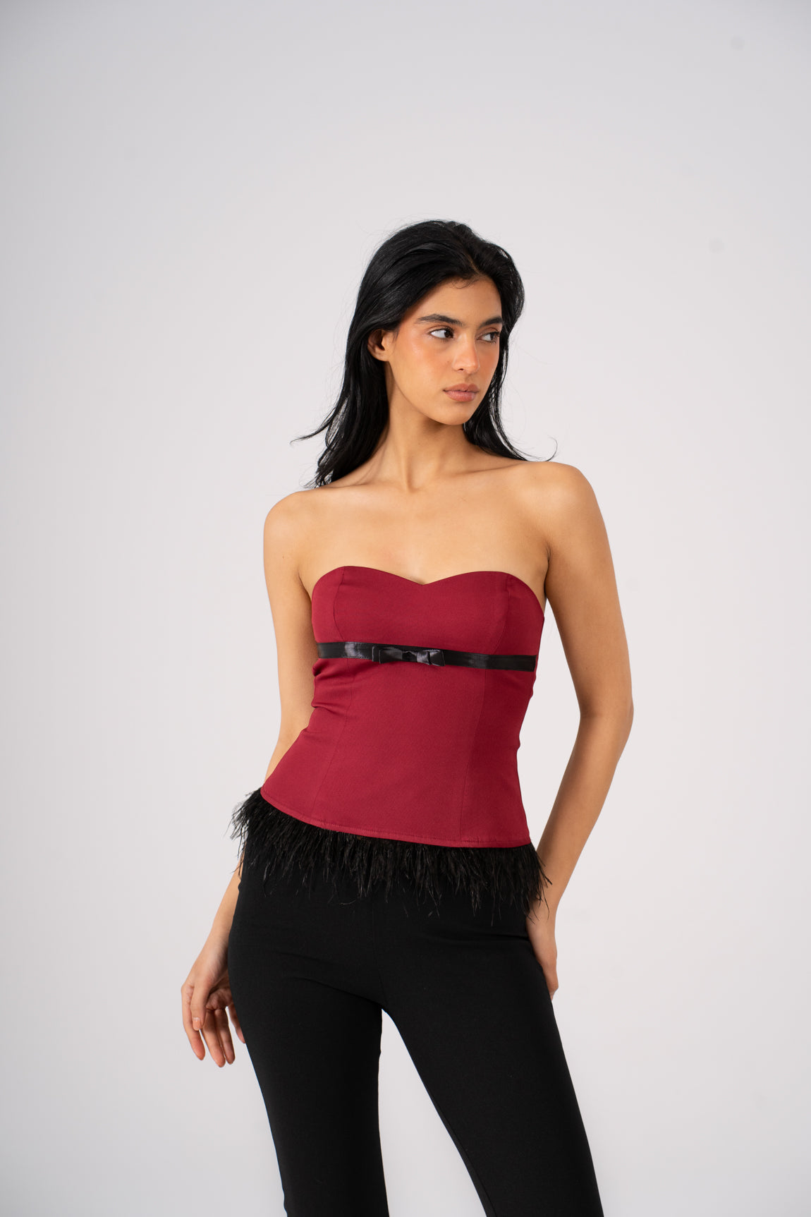 Strapless Corset Maroon
