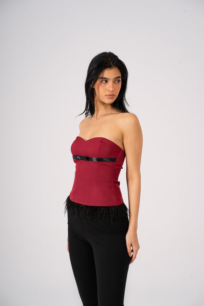 Strapless Corset Maroon