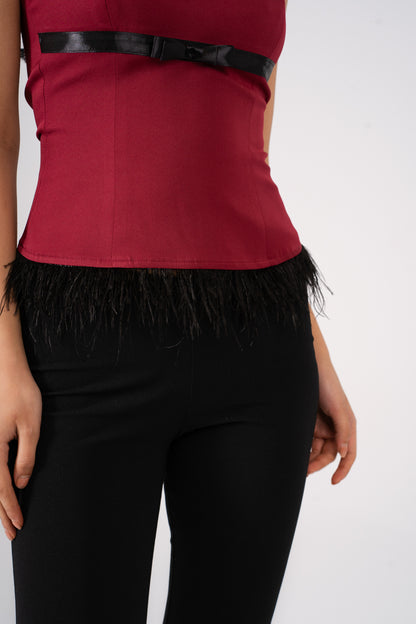 Strapless Corset Maroon