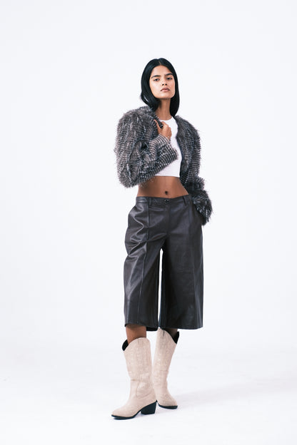 Limited Edition Dark Grey Fur Shrug