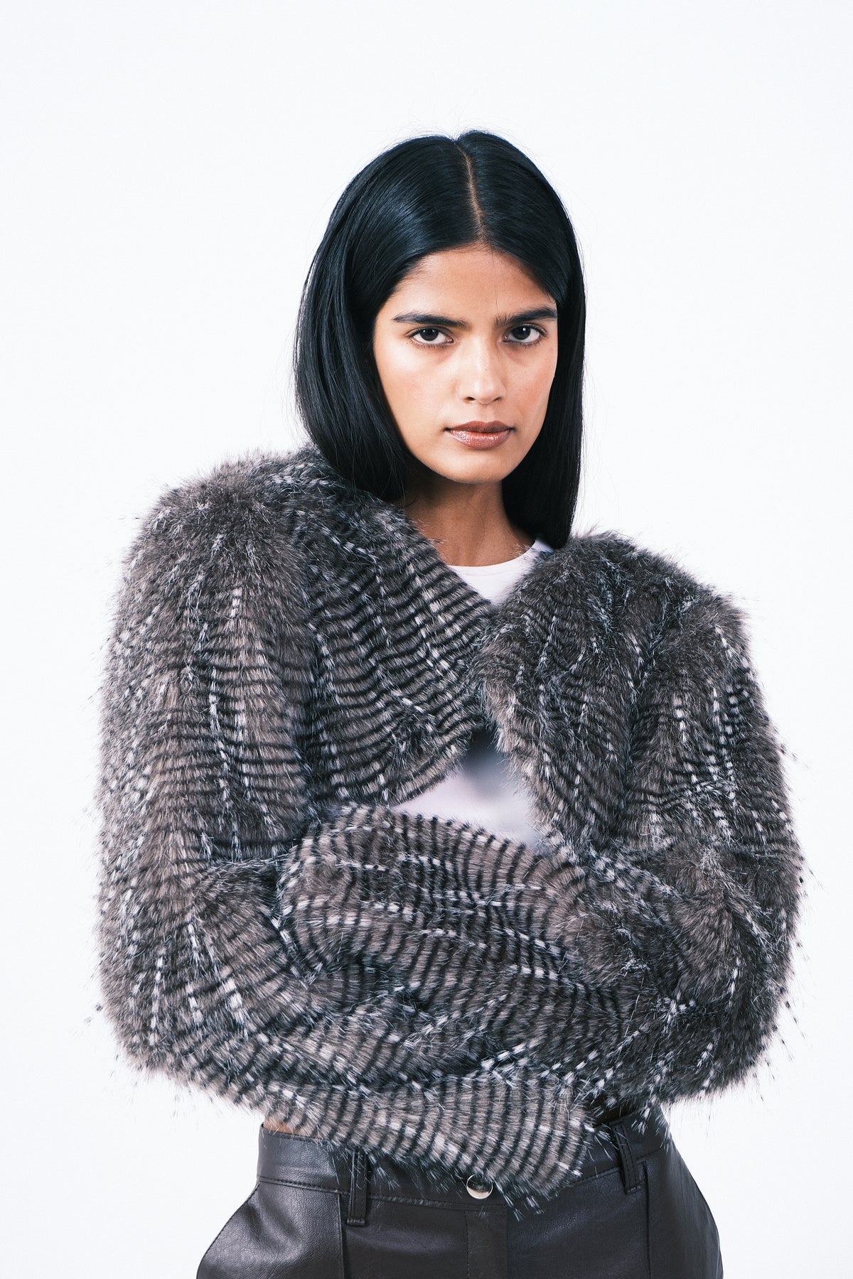 Limited Edition Dark Grey Fur Shrug