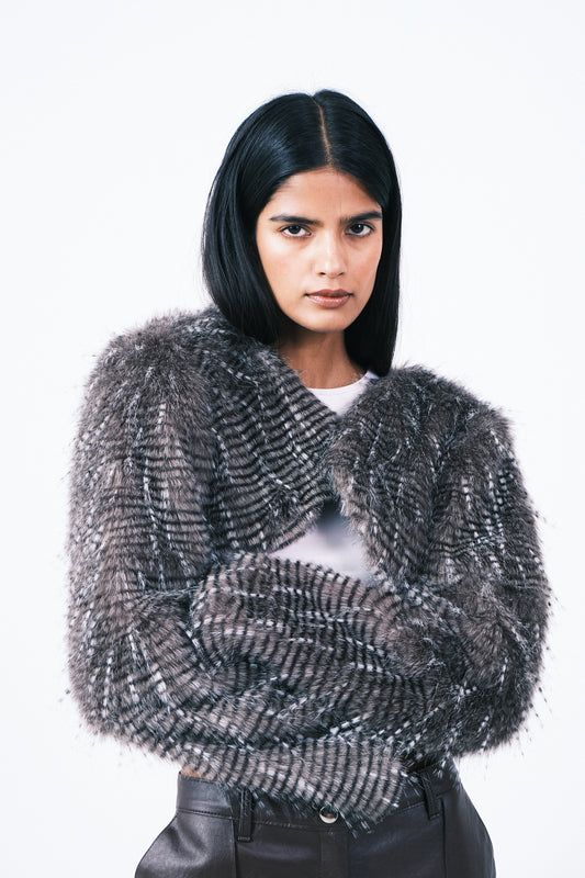 Limited Edition Dark Grey Fur Shrug
