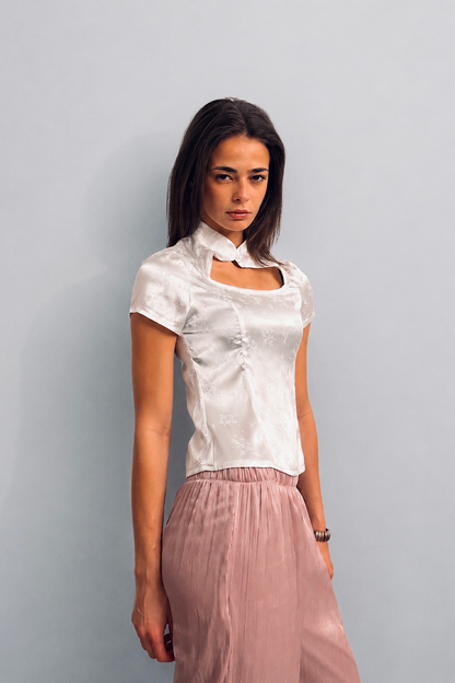 Muse Cutout Top in White