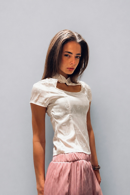 Muse Cutout Top in White