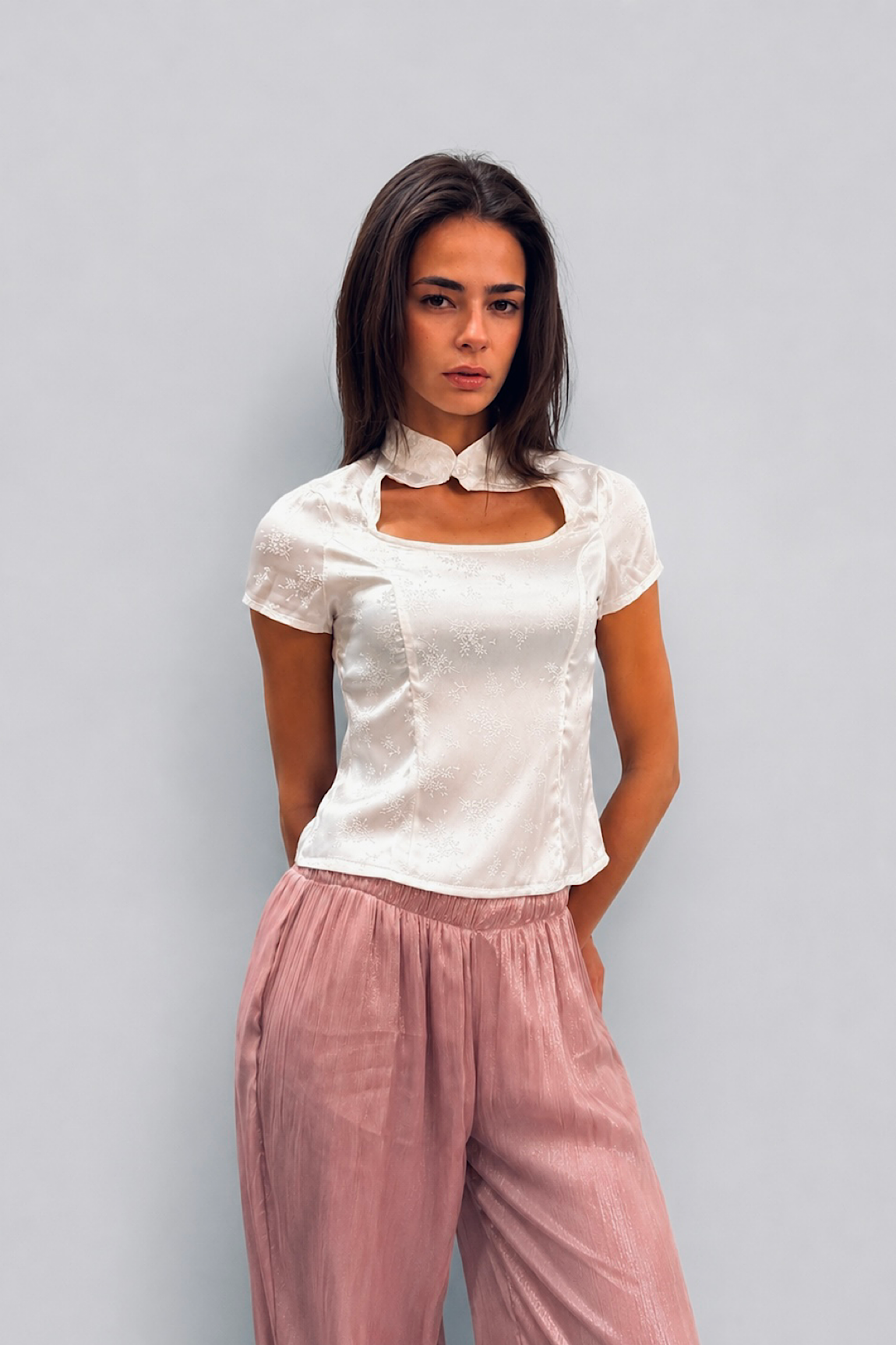 Muse Cutout Top in White