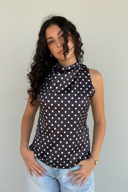 Halter Polka Dot with Bow-back