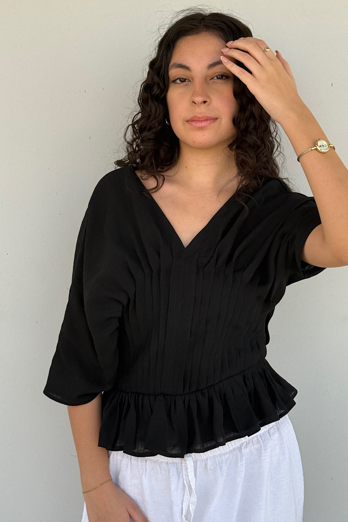 Pleated Waist Top