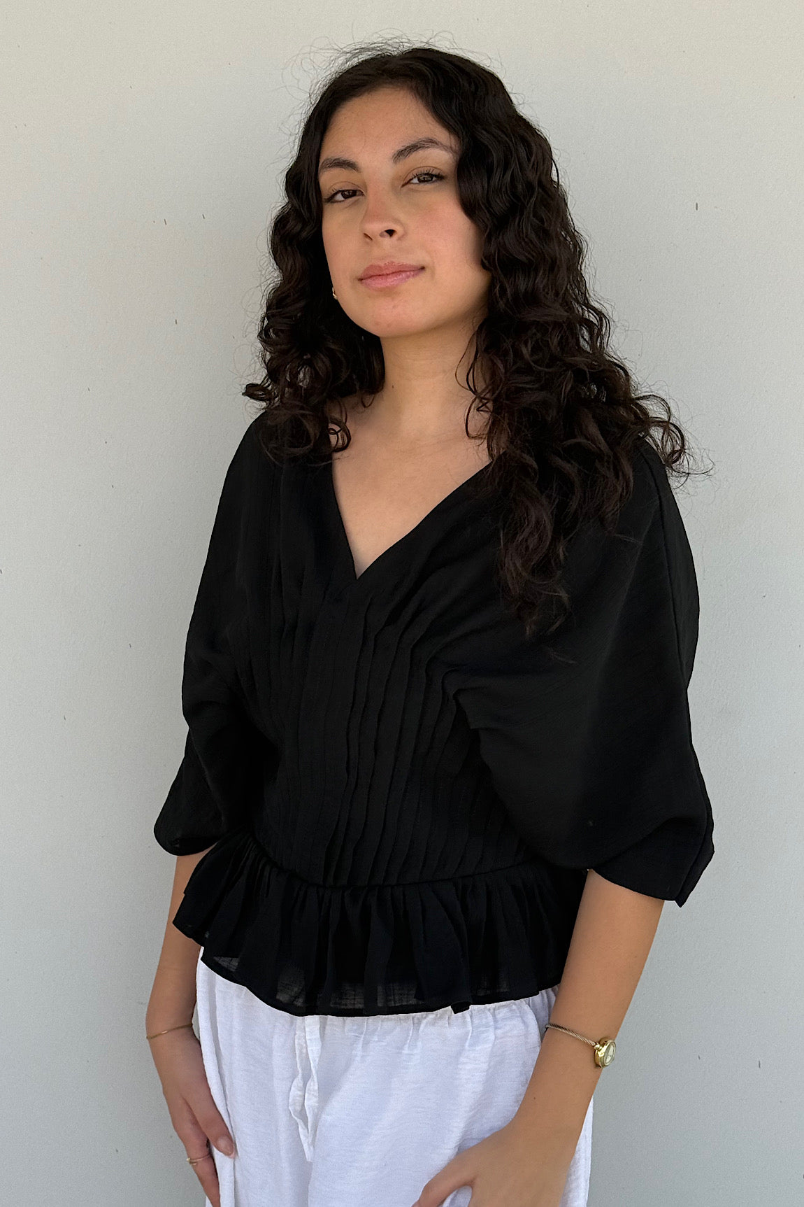 Pleated Waist Top