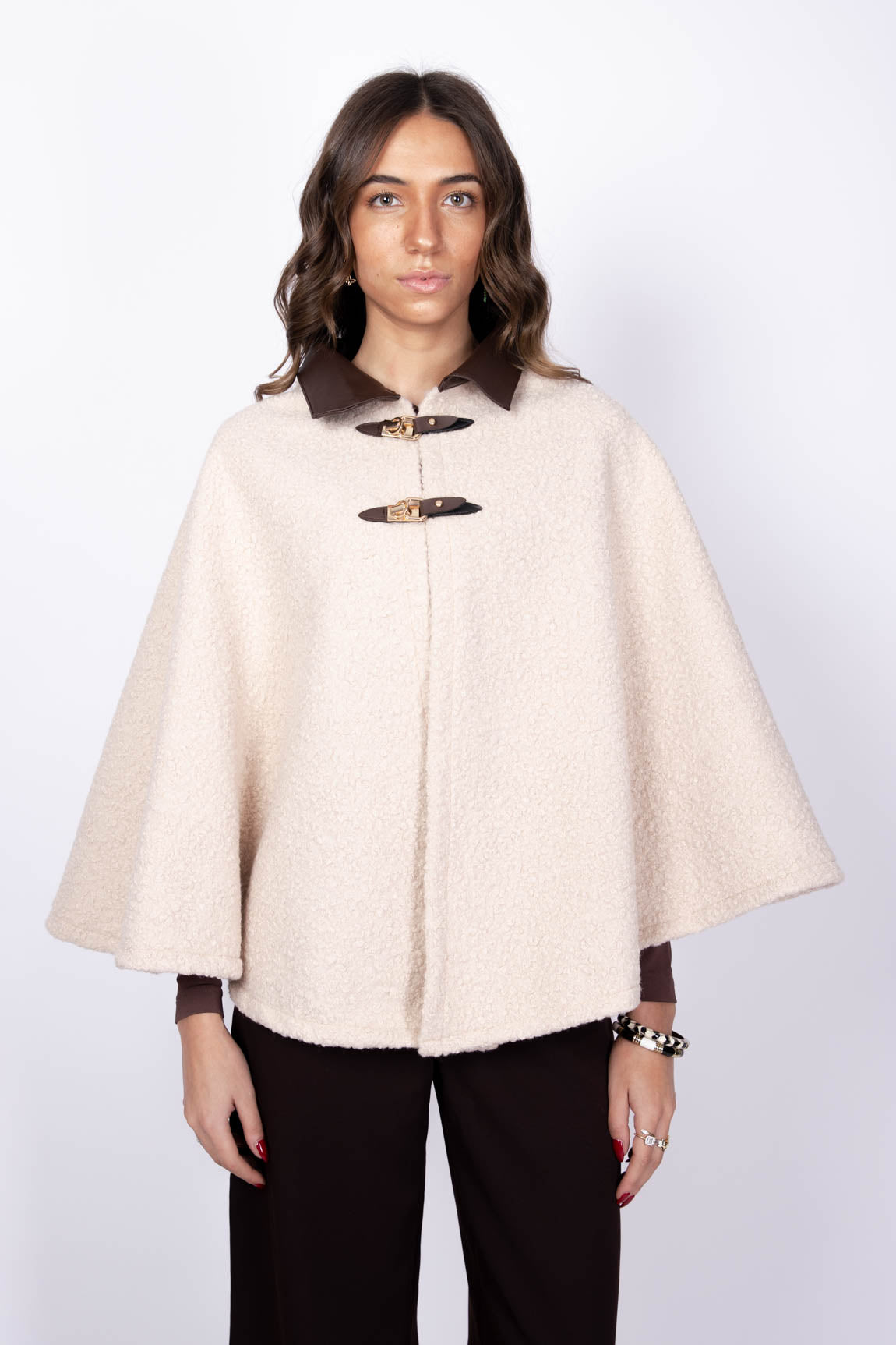 Shaggy Fur Faux Cape