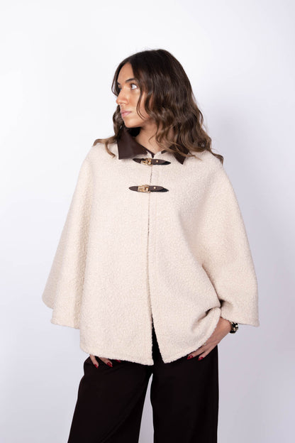 Shaggy Fur Faux Cape