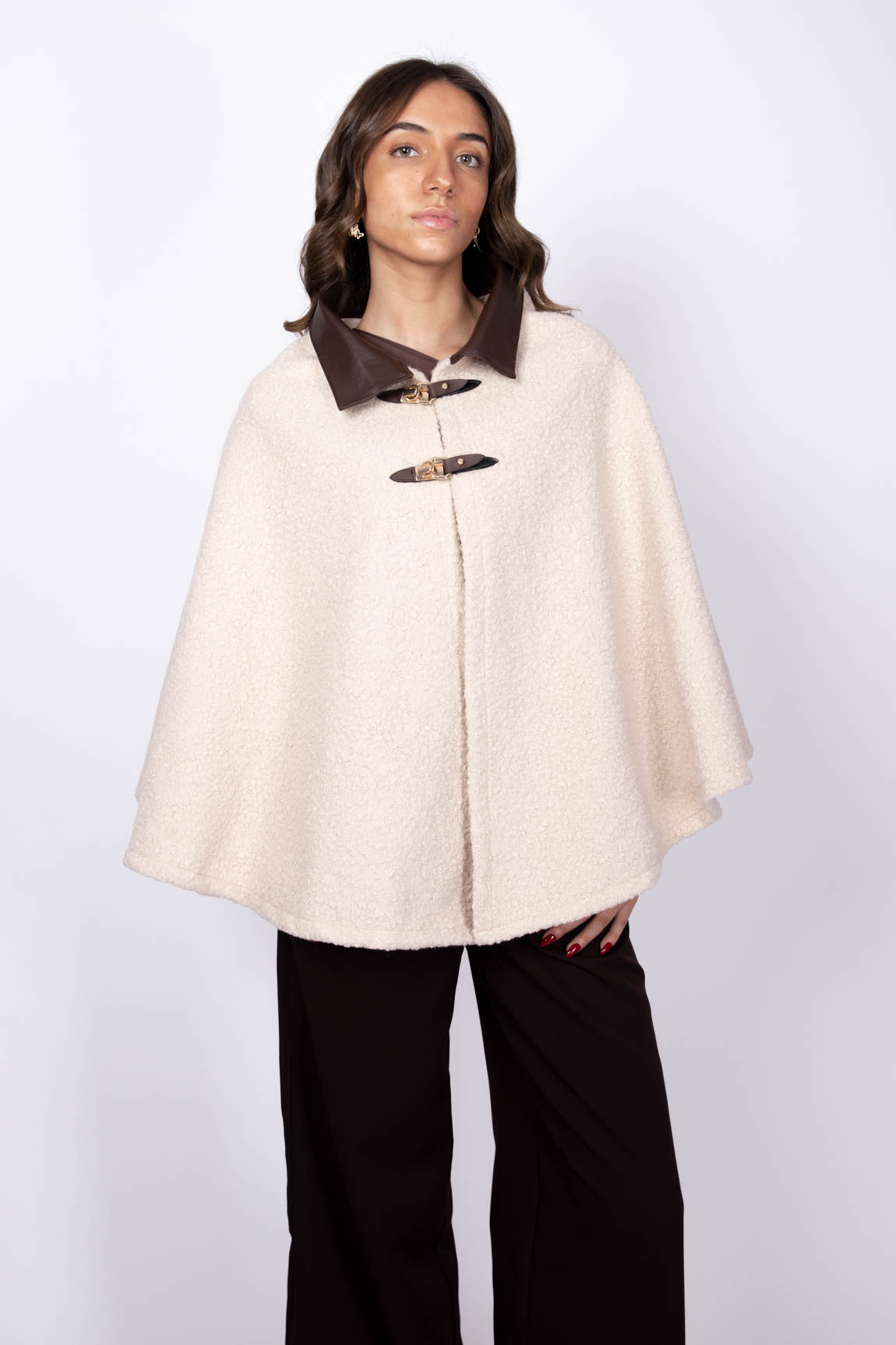 Shaggy Fur Faux Cape