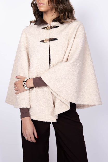 Shaggy Fur Faux Cape