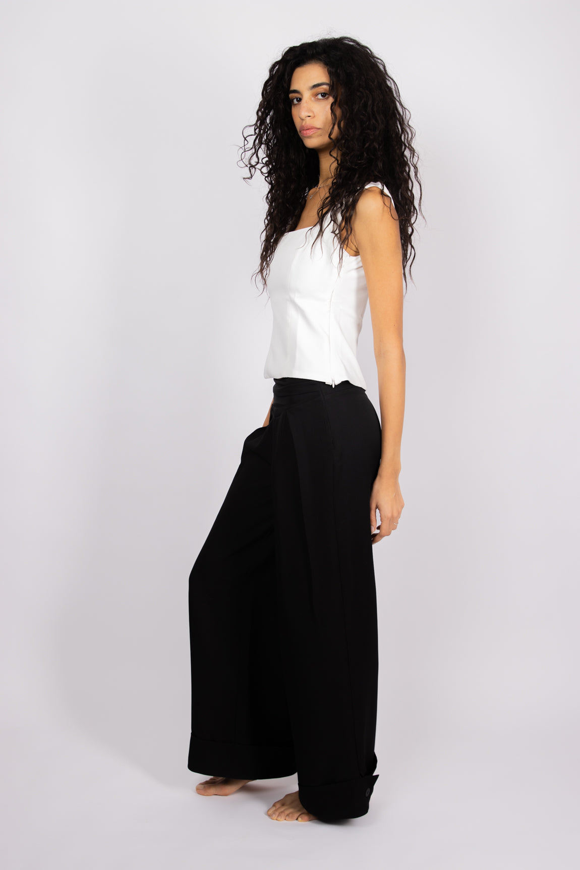 Pleated Pants Black