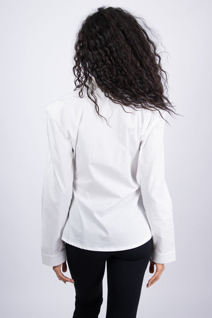 Poplin Collared White Shirt