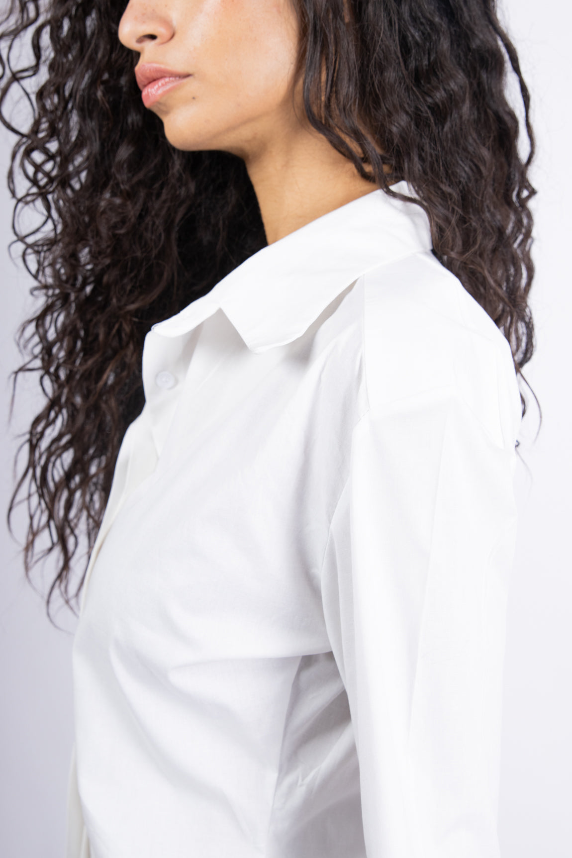 Poplin Collared White Shirt