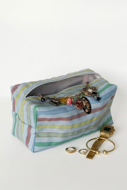Vintage Stripes Pouch Blue