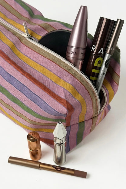 Vintage Stripes Pouch Red