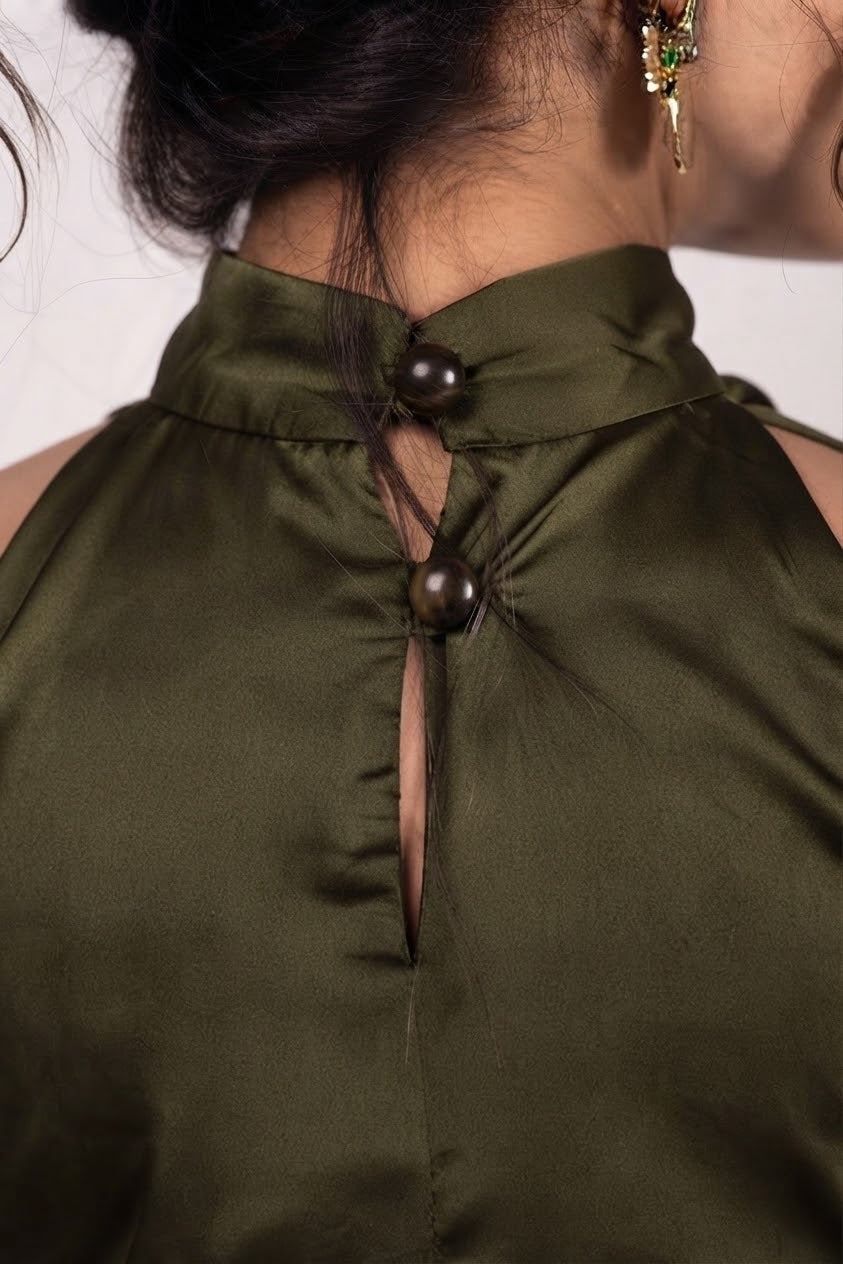 Halter Top Dark Olive