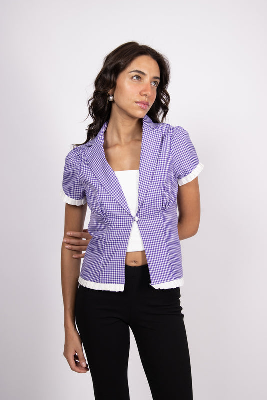 Checkered Mini Blazer