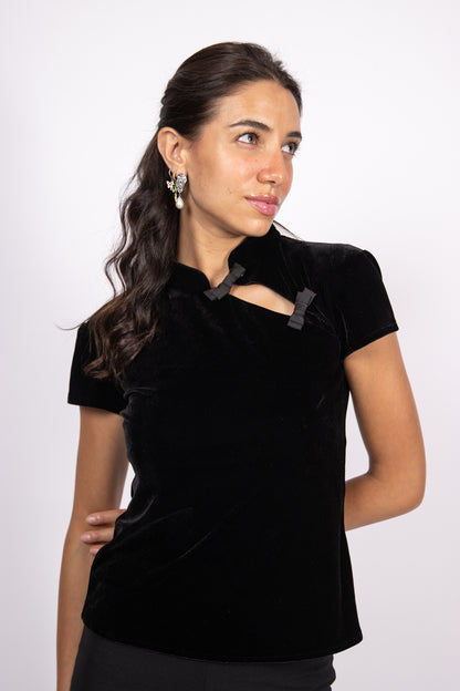Mandarin Top with Bow