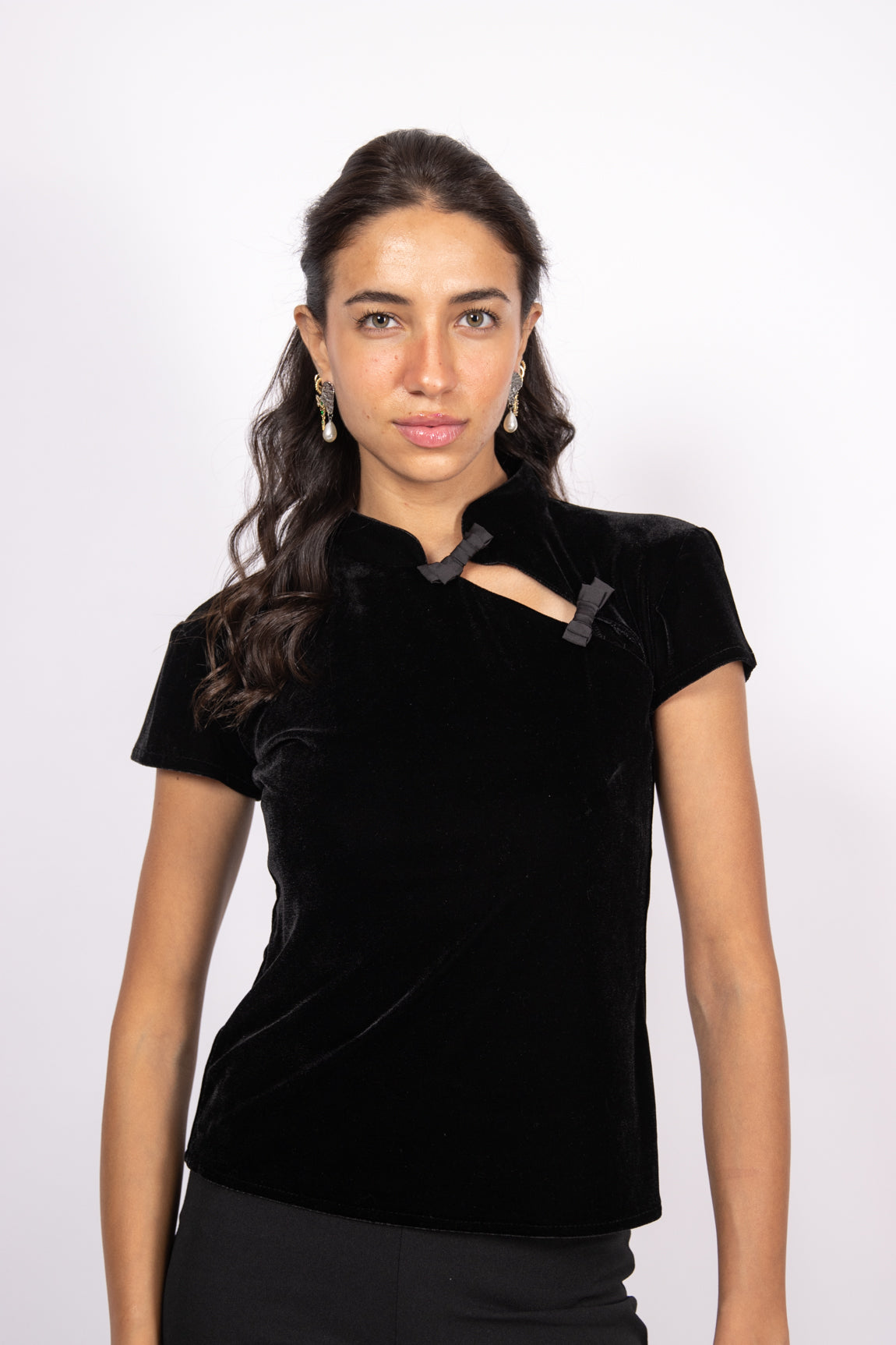 Mandarin Top with Bow