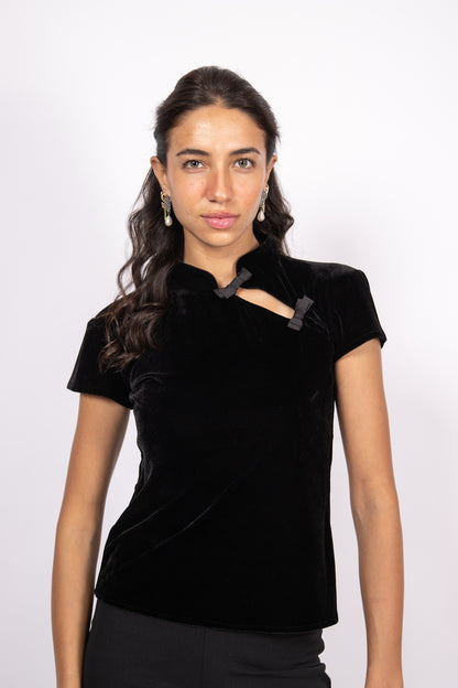Mandarin Top with Bow