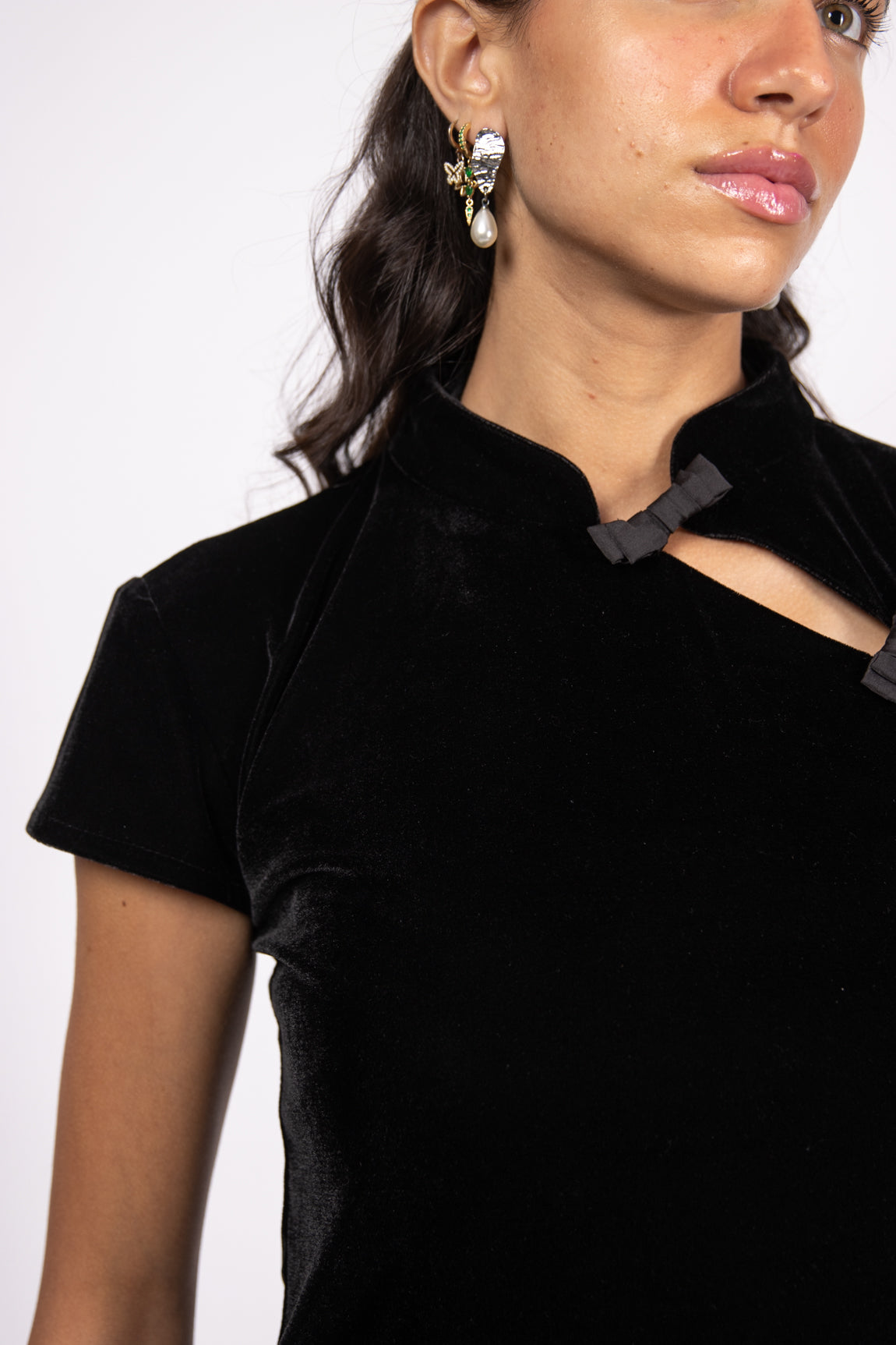 Mandarin Top with Bow