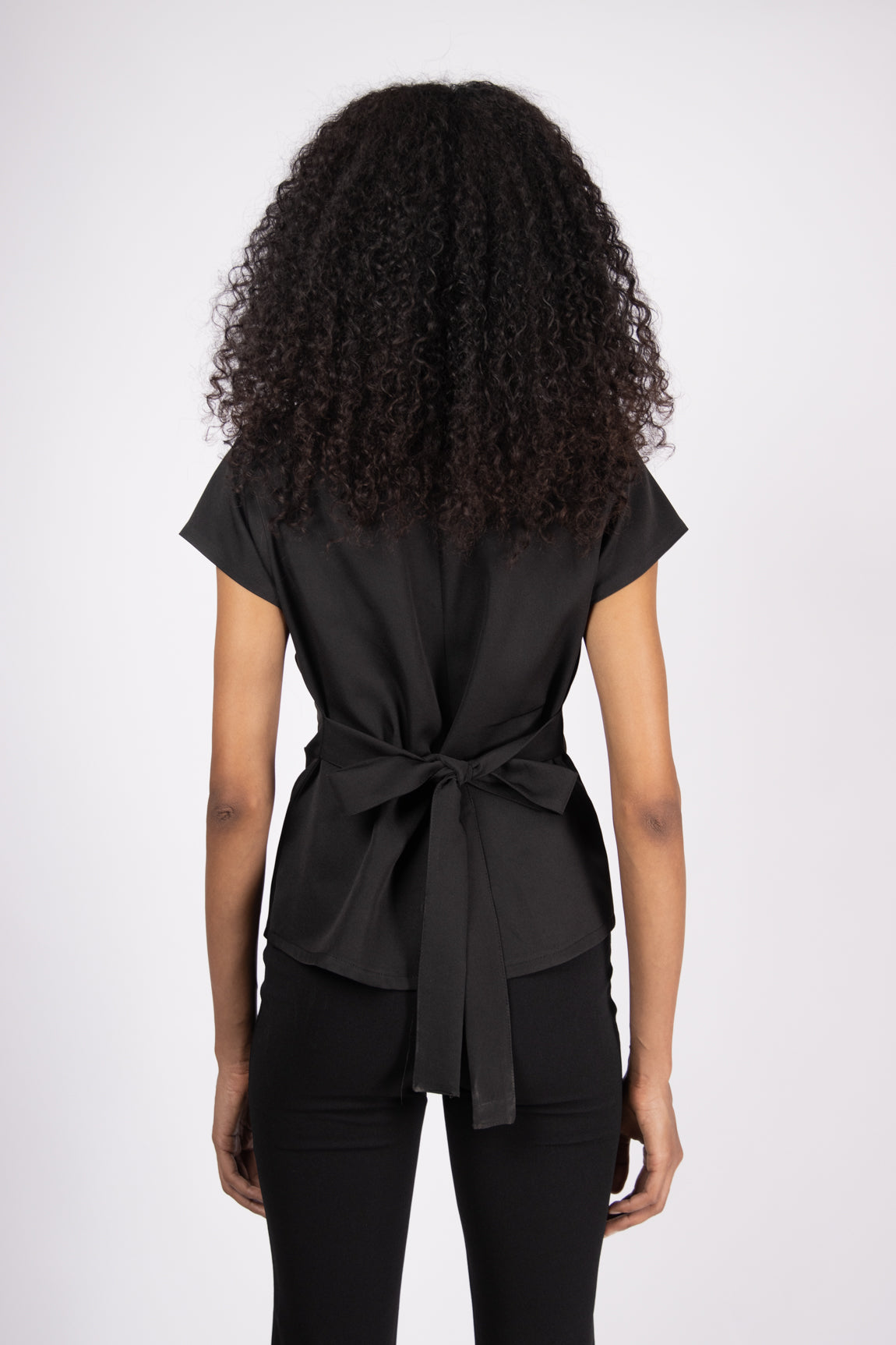 Draped Black Top