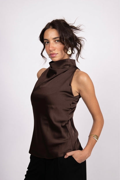 Halter Top Brown