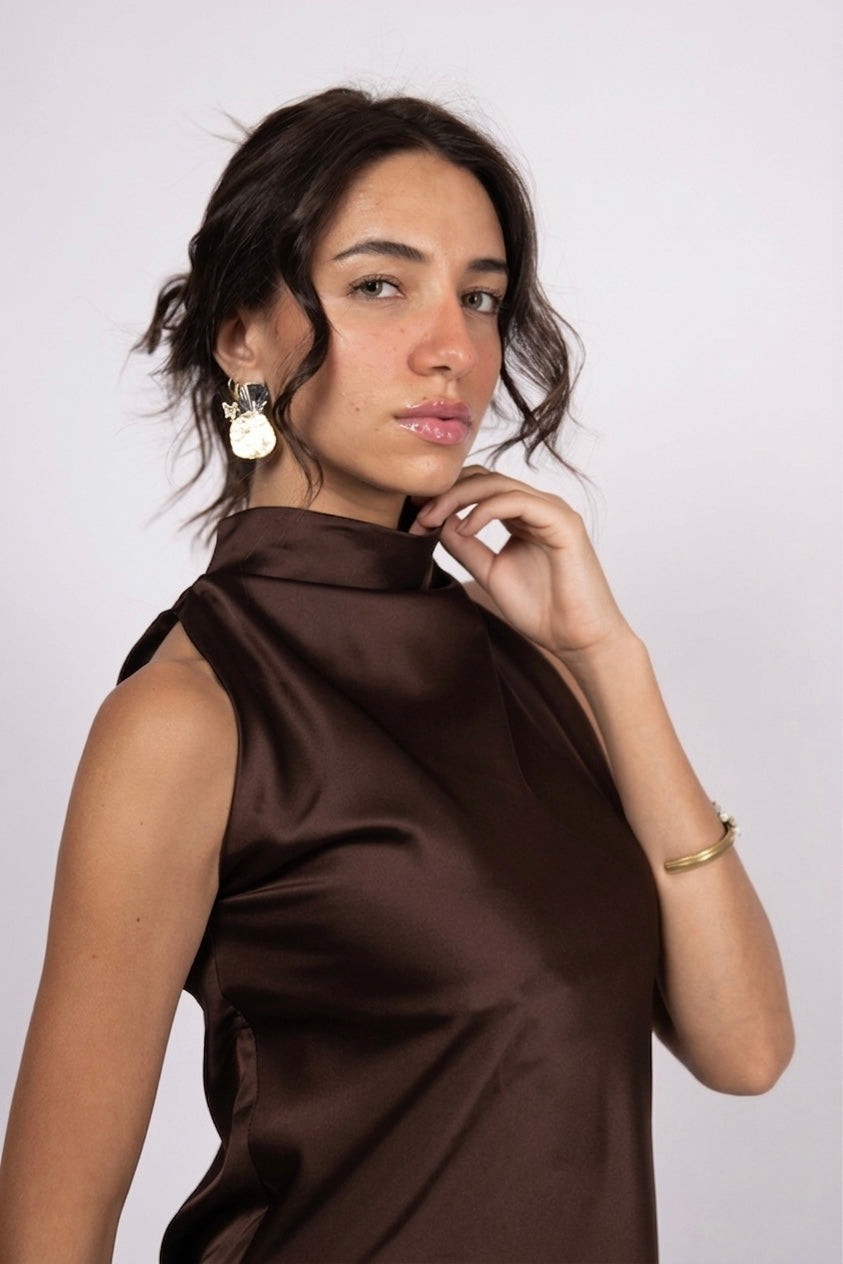 Halter Top Brown