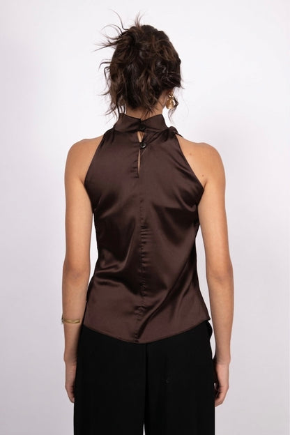 Halter Top Brown