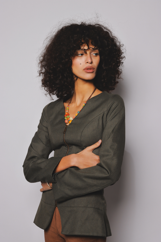 Tailored Zip-Front Jacket
