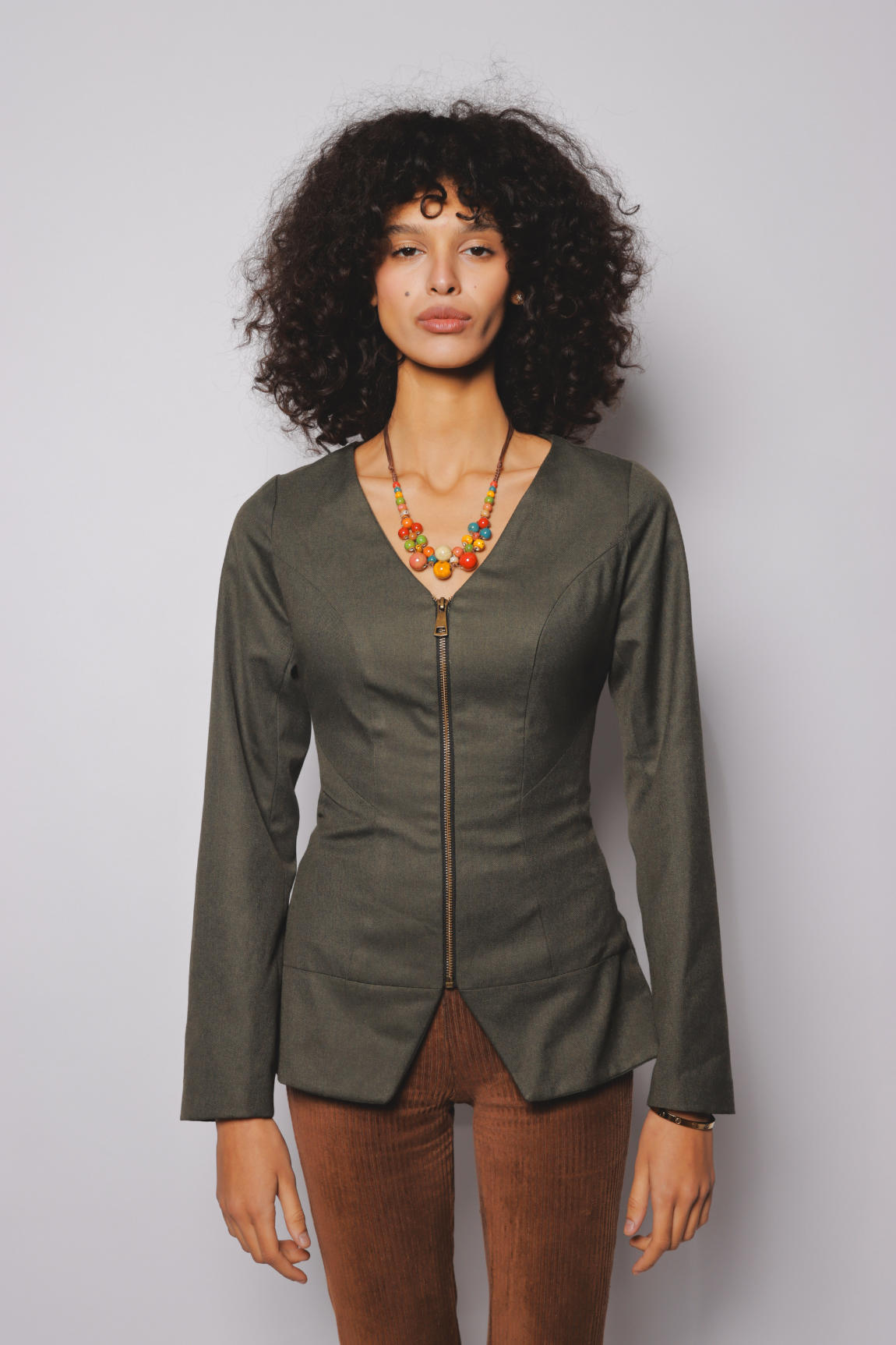 Tailored Zip-Front Jacket