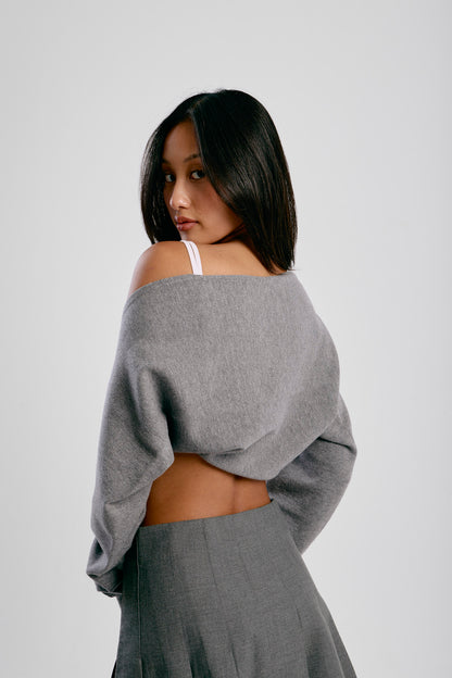 Aurora Warm Embrace Shrug Grey Jacket